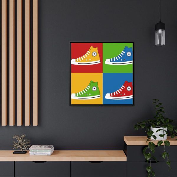 88302-99.jpg Sneakers Colorful Pop Art Framed Canvas