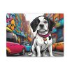 Cartoon Dog Art Illustration Standard Canvas