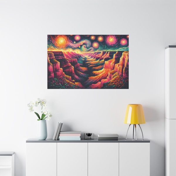 91638-12.jpg Grand Canyon Under Starry Night Standard Canvas