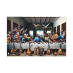 Modern Adaptation of Leonardo da Vinci's 'The Last Supper' With Legendary Musicians Standard Canvas - Image 2