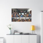 Modern Adaptation of Leonardo da Vinci's 'The Last Supper' With Legendary Musicians Standard Canvas - Image 3