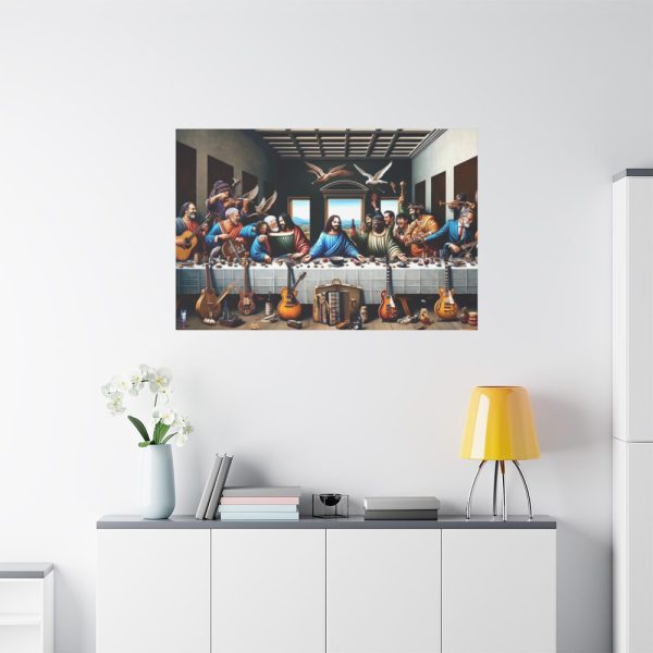 Modern Adaptation of Leonardo da Vinci's 'The Last Supper' With Legendary Musicians Standard Canvas