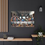 Modern Adaptation of Leonardo da Vinci's 'The Last Supper' With Legendary Musicians Standard Canvas - Image 4