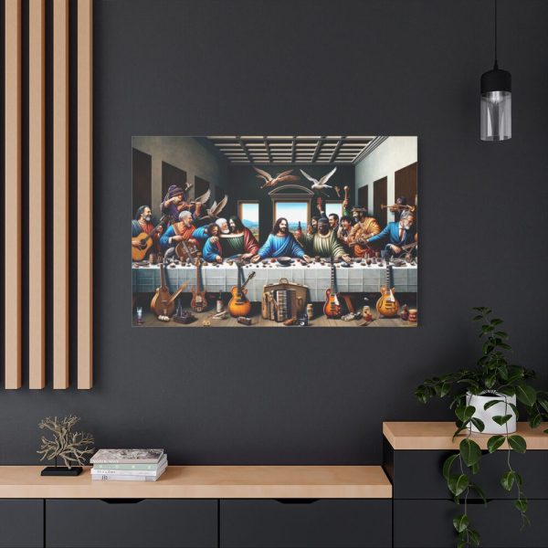 Modern Adaptation of Leonardo da Vinci's 'The Last Supper' With Legendary Musicians Standard Canvas
