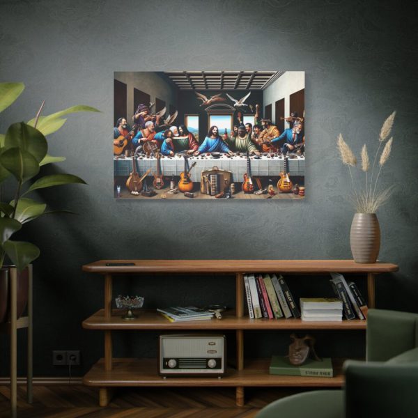 Modern Adaptation of Leonardo da Vinci's 'The Last Supper' With Legendary Musicians Standard Canvas