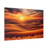 91638-125.jpg Golden Fields at Sunset With the Horizon Ablaze in Warm Colors Standard Canvas