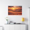 91638-127.jpg Golden Fields at Sunset With the Horizon Ablaze in Warm Colors Standard Canvas