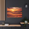 91638-128.jpg Golden Fields at Sunset With the Horizon Ablaze in Warm Colors Standard Canvas