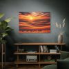 91638-129.jpg Golden Fields at Sunset With the Horizon Ablaze in Warm Colors Standard Canvas