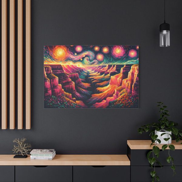 91638-13.jpg Grand Canyon Under Starry Night Standard Canvas
