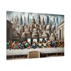 Modern Adaptation of Leonardo da Vinci's 'The Last Supper' With Iconic Architectural Wonders Standard Canvas