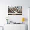Modern Adaptation of Leonardo da Vinci's 'The Last Supper' With Iconic Architectural Wonders Standard Canvas