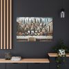 Modern Adaptation of Leonardo da Vinci's 'The Last Supper' With Iconic Architectural Wonders Standard Canvas