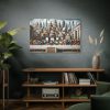 Modern Adaptation of Leonardo da Vinci's 'The Last Supper' With Iconic Architectural Wonders Standard Canvas