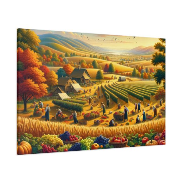 91638-145.jpg Traditional Harvest Scene Capturing the Essence of Pastoral Landscapes Standard Canvas