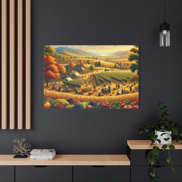 91638-148.jpg Traditional Harvest Scene Capturing the Essence of Pastoral Landscapes Standard Canvas