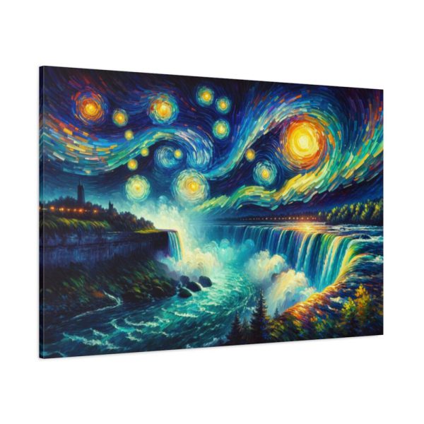 91638-15.jpg Niagara Falls Under Starry Night Standard Canvas