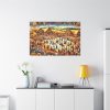 Spirit of Folk Art, Featuring a Harvest Festival Scene Standard Canvas