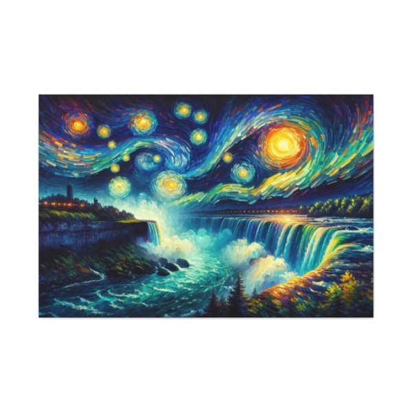 91638-16.jpg Niagara Falls Under Starry Night Standard Canvas