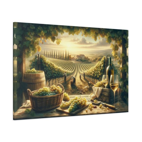 Grape Harvest With Lush Vineyards Standard Canvas