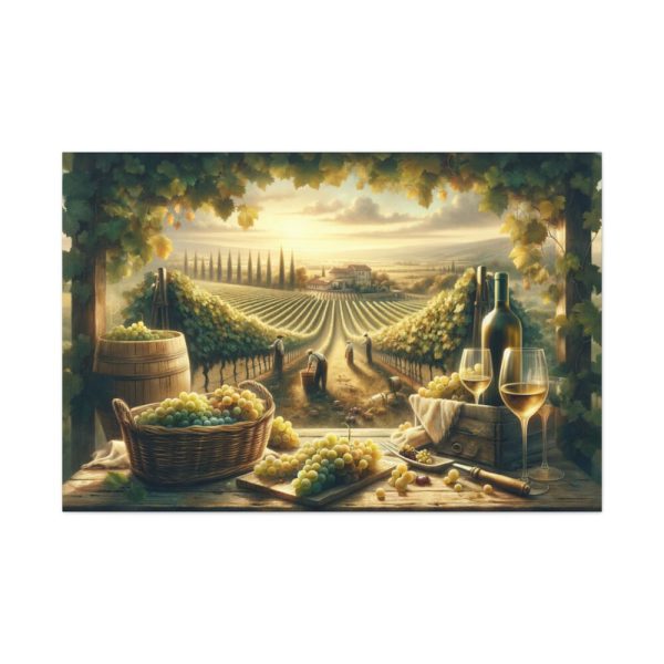 Grape Harvest With Lush Vineyards Standard Canvas