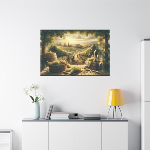 Grape Harvest With Lush Vineyards Standard Canvas