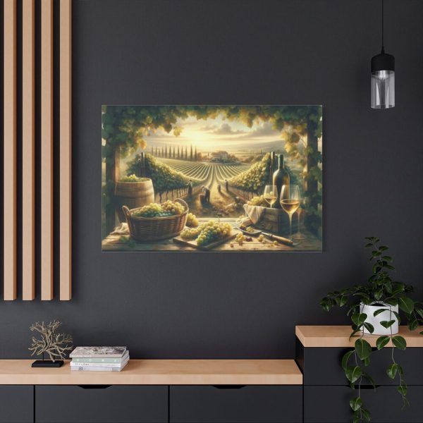 Grape Harvest With Lush Vineyards Standard Canvas