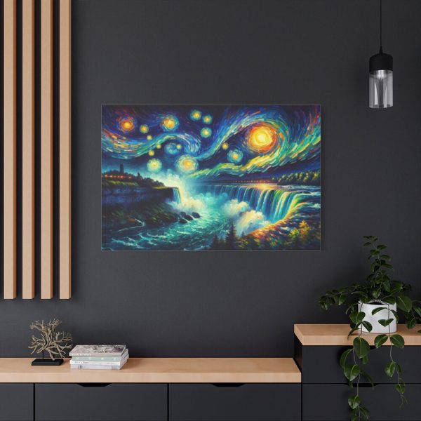 91638-18.jpg Niagara Falls Under Starry Night Standard Canvas
