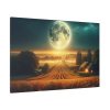 Harvest Moon Illuminating a Bountiful Harvest Field Standard Canvas