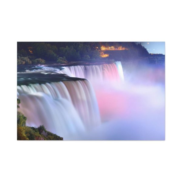 Colorful Niagara Falls During Evening Standard Canvas