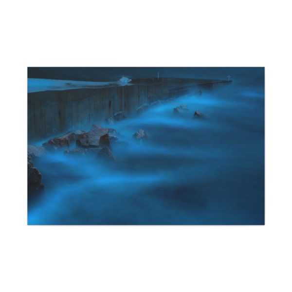 91638-196.jpg Blue Misty Sea at Night Standard Canvas