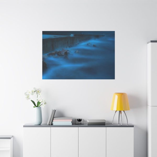 91638-197.jpg Blue Misty Sea at Night Standard Canvas