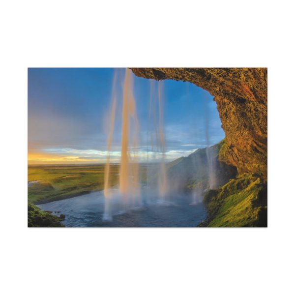 91638-221.jpg Waterfall on Cave Standard Canvas