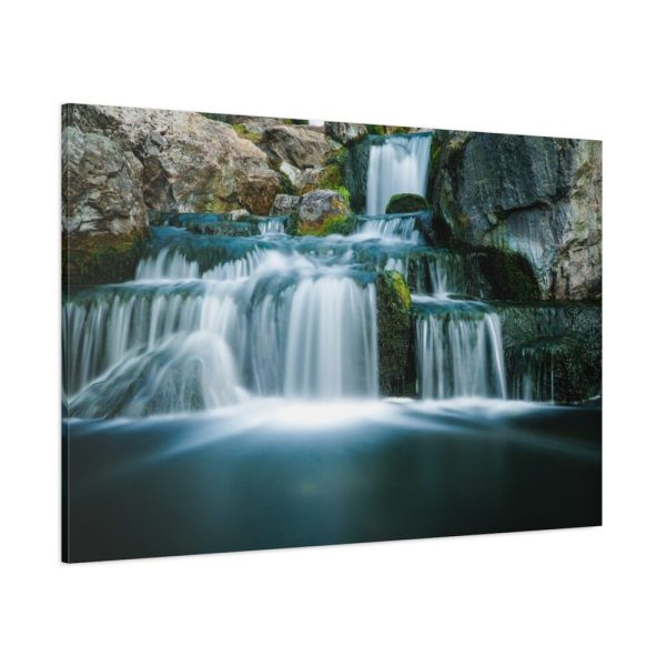 91638-230.jpg Waterfall Tumbling Down From Rocks Standard Canvas