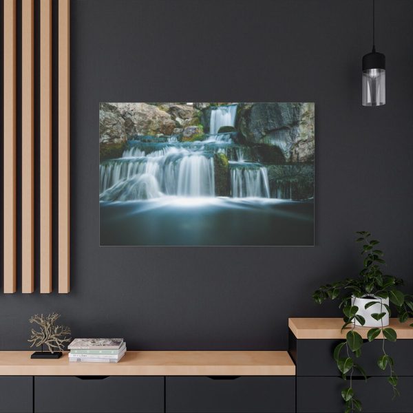 91638-233.jpg Waterfall Tumbling Down From Rocks Standard Canvas