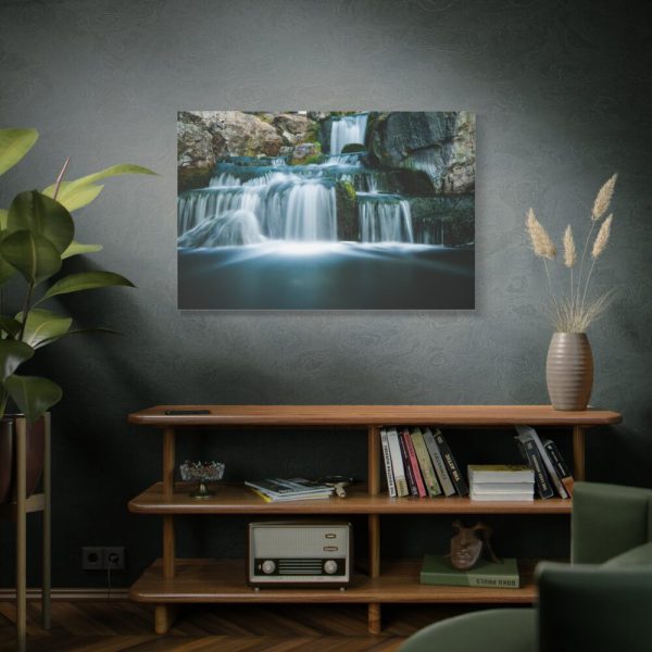 91638-234.jpg Waterfall Tumbling Down From Rocks Standard Canvas