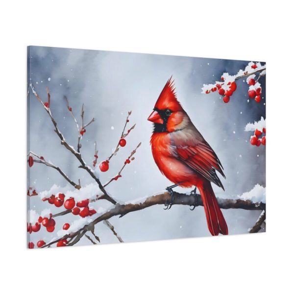 91638-240.jpg Red Cardinal Bird Winter Standard Canvas