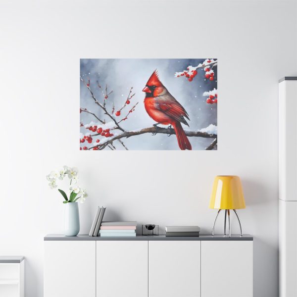 91638-242.jpg Red Cardinal Bird Winter Standard Canvas