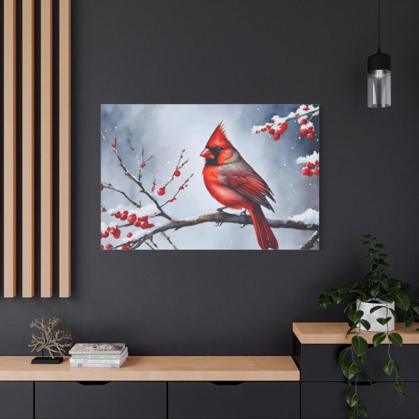 91638-243.jpg Red Cardinal Bird Winter Standard Canvas