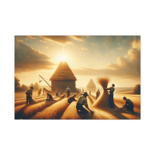 91638-251.jpg Vintage Harvest Scene With Workers Standard Canvas
