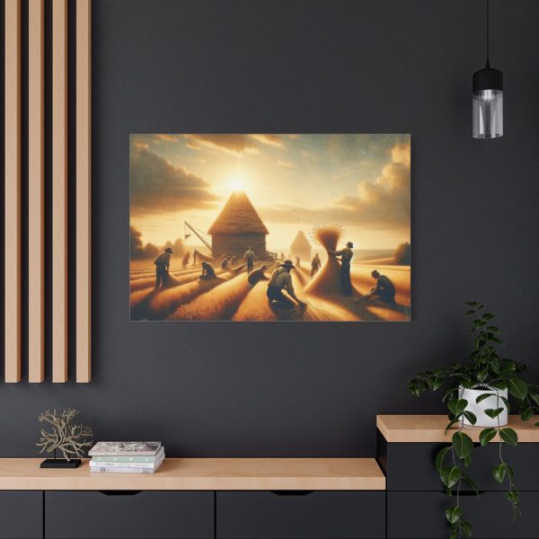 91638-253.jpg Vintage Harvest Scene With Workers Standard Canvas