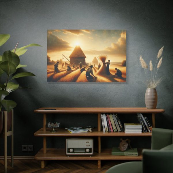91638-254.jpg Vintage Harvest Scene With Workers Standard Canvas