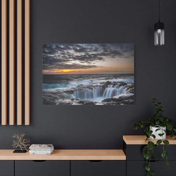Waterfalls under the sky Standard Canvas