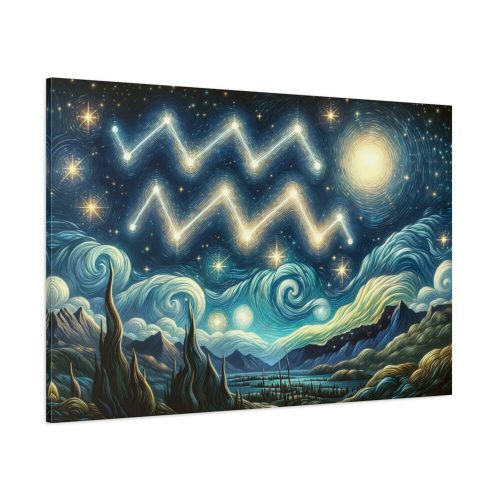 Zodiac Sign of Aquarius Standard Canvas
