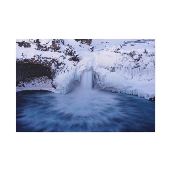 91638-306.jpg Waterfall in Winter Standard Canvas