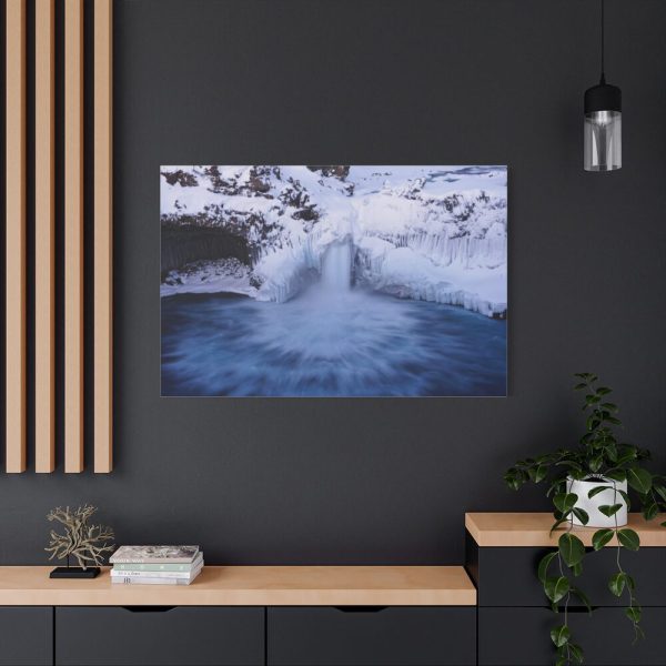 91638-308.jpg Waterfall in Winter Standard Canvas