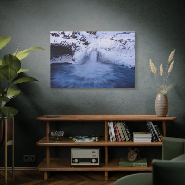 91638-309.jpg Waterfall in Winter Standard Canvas