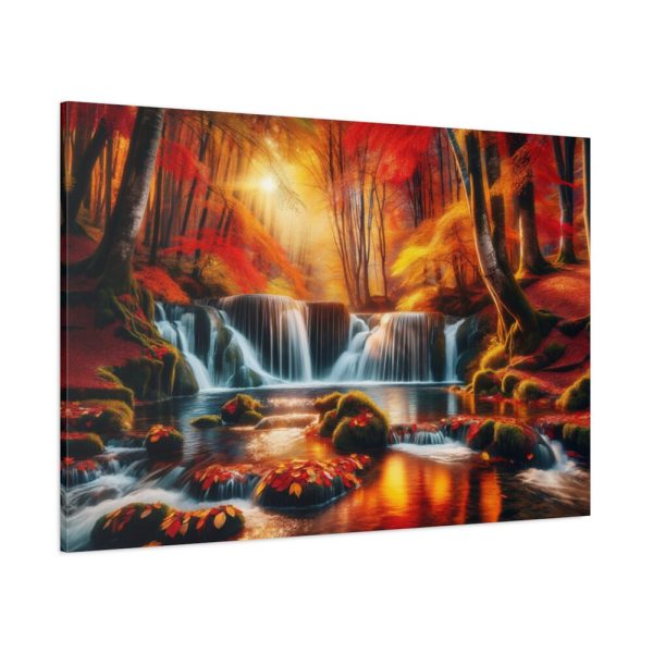 91638-310.jpg Autumn Waterfall Scene Standard Canvas