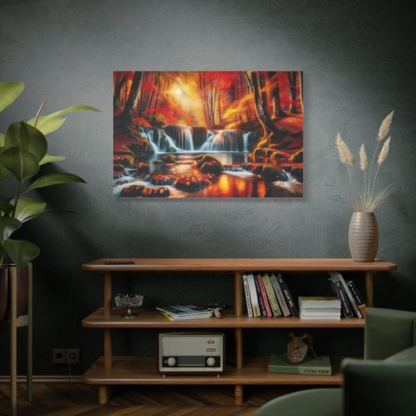 91638-314.jpg Autumn Waterfall Scene Standard Canvas