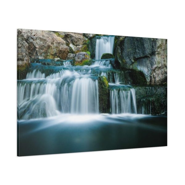 Waterfall in Mountains Standard Canvas